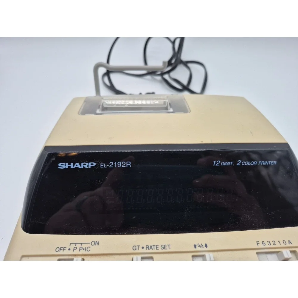 Sharp EL-2192RII Printing Calculator 12 Digit 2 Color Desktop Tested Works